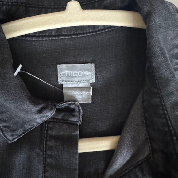 Chico's Tunic 3/4 Button Front - Picture 3 of 4